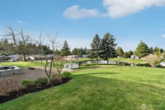 Looking towards the pond from the Clubhouse