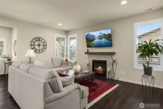 Great room with gas fireplace
