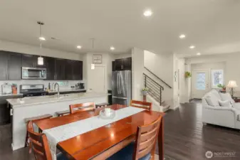 Dining room just off of the great room and kitchen