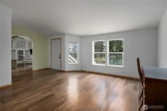 Living room with a view to the great room