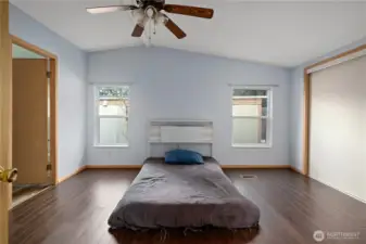 Large primary room with double closets