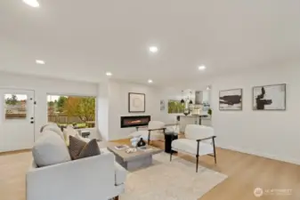 Light and bright open great room concept