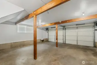 Large 2-car garage