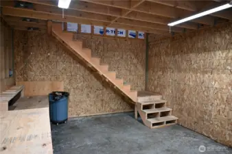 Stairs leading to the loft.