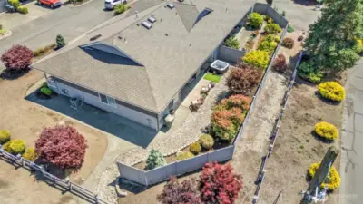 aerial of backyard