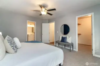 Primary on main floor. Ceiling fan and AC make this home comfortable even on hot days.