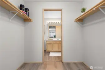 Primary bedroom spacious closet