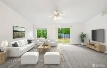You will really enjoy  gathering with guests in this spacious, open Family Room with plenty of space for everyone. Virtually staged.