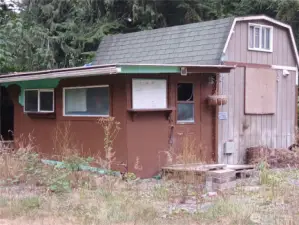 shed was son's living space, but no running water