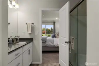 Disclaimer: These photos are of another Georgia Model Home in a different community. Depictions of home, layout, location or other features, colors and color schemes, upgrades, materials, landscaping, fixtures, etc. are for showing purposes only and may not be included in the purchase price and availability may vary.