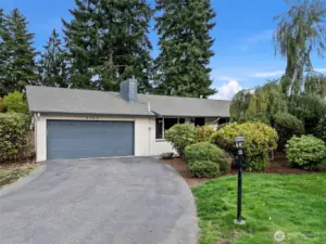 Two car garage and lots of driveway parking