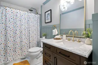 Full bathroom on the main level