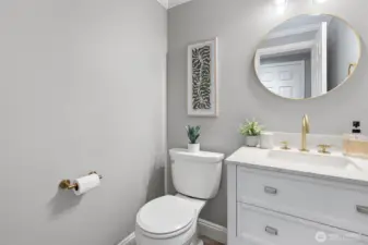 Guest bathroom on lower level