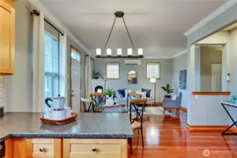 View into the dining room & living room