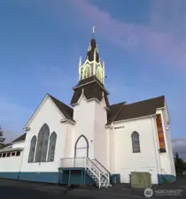 Church overlooking the city