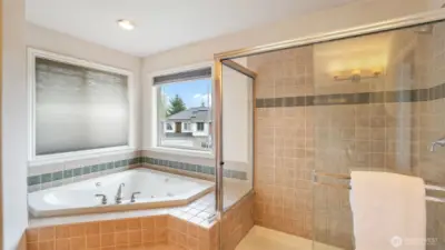 Relax and rejuvenate in the comfort of this elegant deep soaking tub.