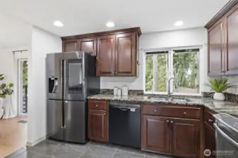 Perfect flow from cooking to dining and outdoor entertaining.