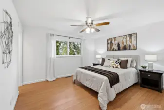 Primary suite designed for retreat and relaxation.