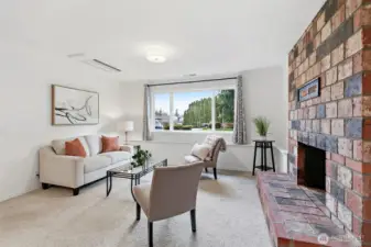 Large window that lets in the natural light creates a welcoming ambiance.