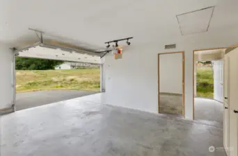 Garage with side door