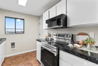 Great kitchen offers brand new stainless appliances.