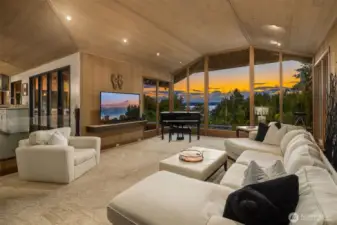 Picture windows framing the views and natural surroundings