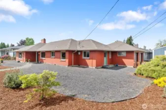 Large corner lot.