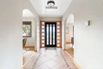 This home a lots of vintage architectural details, like this entryway.