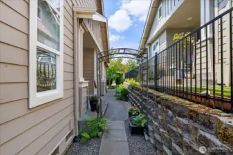 Looking toward the street from near back deck