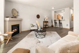 Lots of versatility in this spacious living-dining room area