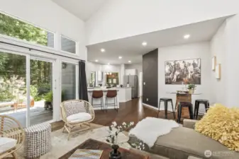 The open concept floor plan is ideal for today's everyday living. The sliding glass doors from the main living space opens up into your alluring back yard deck and gardens.