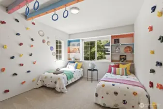 This extra fun third bedroom would be great for your adventurous family member, or can be easily adapted into whatever type of space you need this to be.