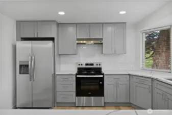 New kitchen, new appliances.