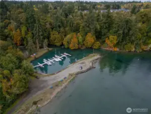 High tide community marina.