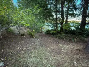 View of the north side of the property (north steps down to the water access)