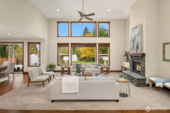 A wall of windows to allow in all of that natural light!