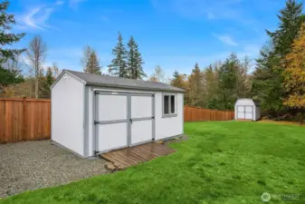 Storage sheds for lawn maintenance and extra storage