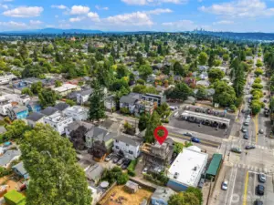 Aerial looking South
