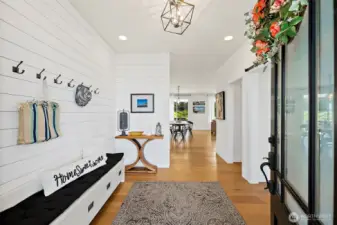 Look at this entry! Gorgeous hardwoods,so light and bright and welcoming.  Office or den is to the right and ready for you to make it your own space.