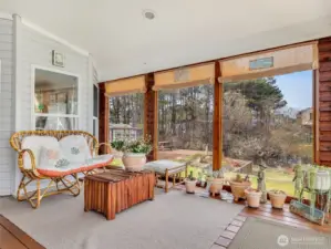 screened in, covered porch allows you to enjoy the outdoors while protecting you from the elements.