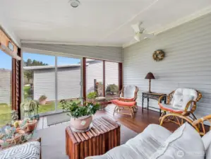 screened in, covered porch allows you to enjoy the outdoors while protecting you from the elements.