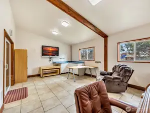 Office or possible, additional living space in the back of the detached shop. Buyer to verify.