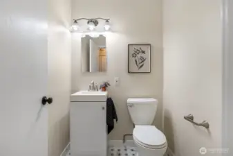 Half bath on the main floor
