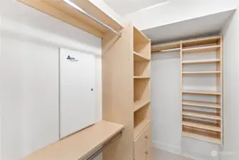 Walk-in closet for primary suite