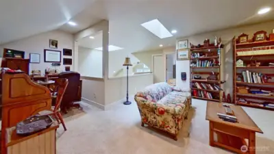 Loft/family room with office nook