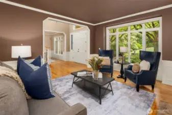Notice the many windows, and head across the hall to the dining room.