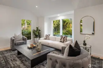 Spacious light and bright living room.