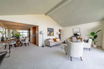 Top floor with vaulted ceilings.