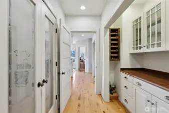 Butlers Pantry with Wine Storage and walk-in Pantry...