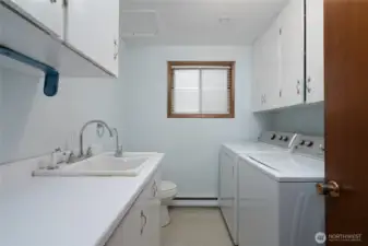 Utility room and 1/2 bath (Basement)
